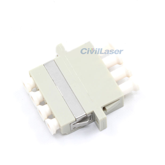 LC Multimode Four Core Plastic Fiber Optic Adapter - Click Image to Close